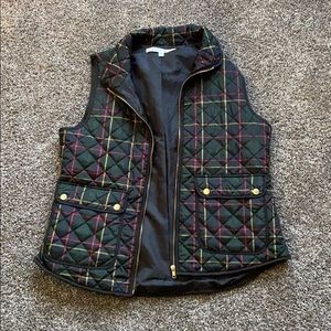 Green plaid vest